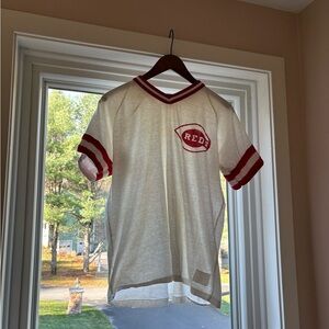 Rawlings Vintage White Tee with Red Stripes